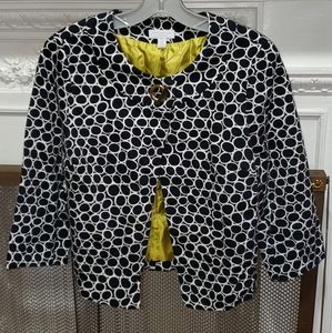 Charter Club Spotted Cropped Blazer Petite Small